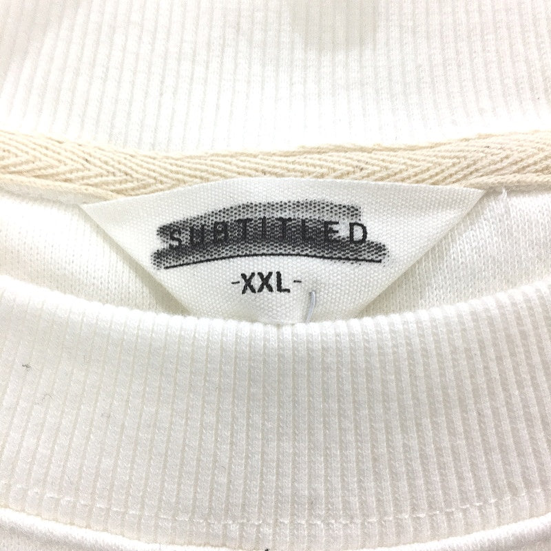 Subtitled Originals White Classic Fleece Crew Neck Jumper Unisex Size XXL NEW