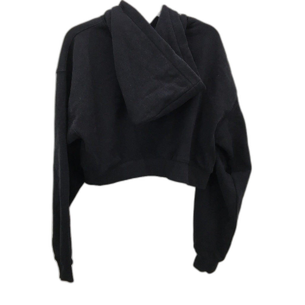 Subtitled Originals Charcoal Hooded Crop Short Zip Up Jumper Ladies Size L NEW