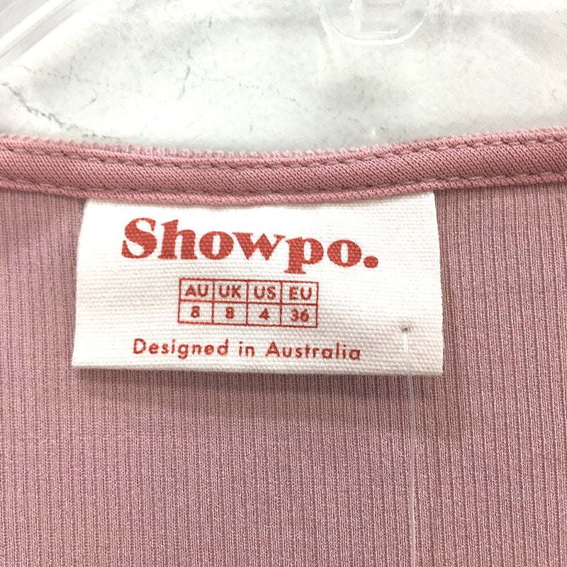 Showpo Blush Pink Short Sleeve Wrap This Is Happening Dress Ladies Size 8 NEW