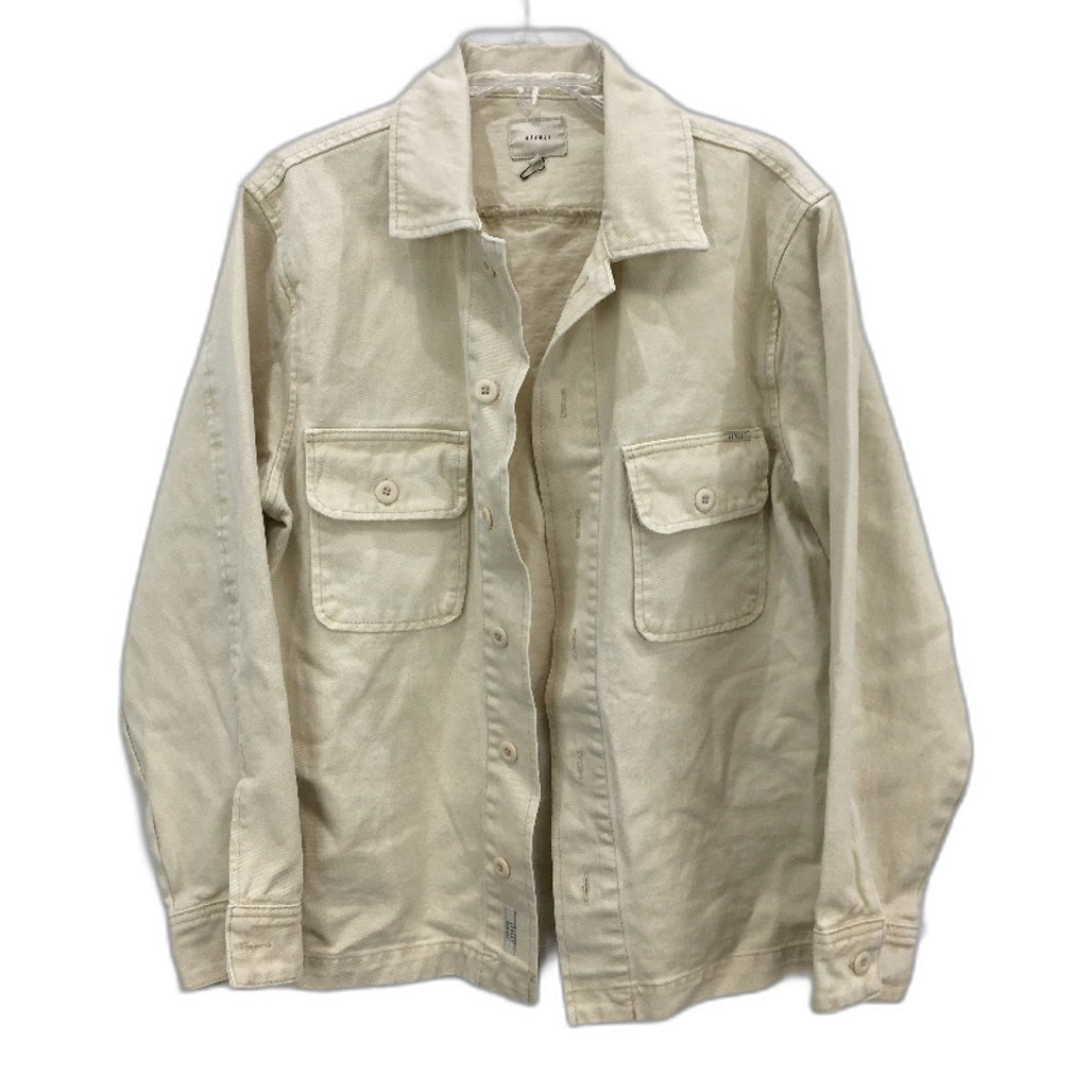 Arvust Sand Stone Denim Long Sleeve Button Up Heavy Shirt Mens Size Small NEW