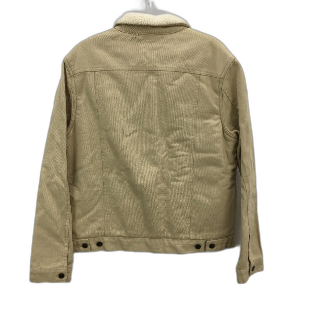 Insight Khaki Stone Faux Wool Lined Denim Jacket Mens Size M NEW