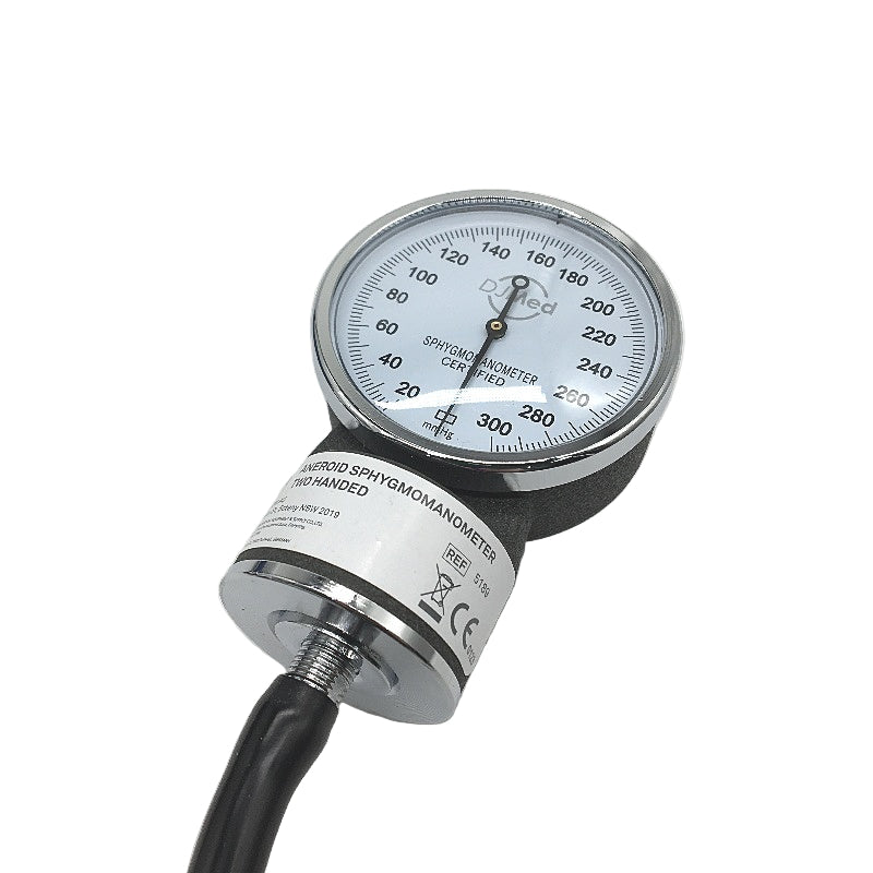 DJ Med Aneroid Sphygmomanometer 2 Handed Diagnostic Blood Pressure Monitor NEW