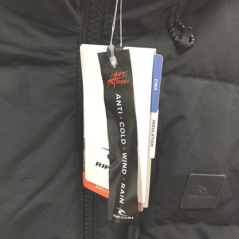 Rip Curl Black Anti Series Elite Hi Loft 600+ Down Hooded Puffer Coat Size L NEW