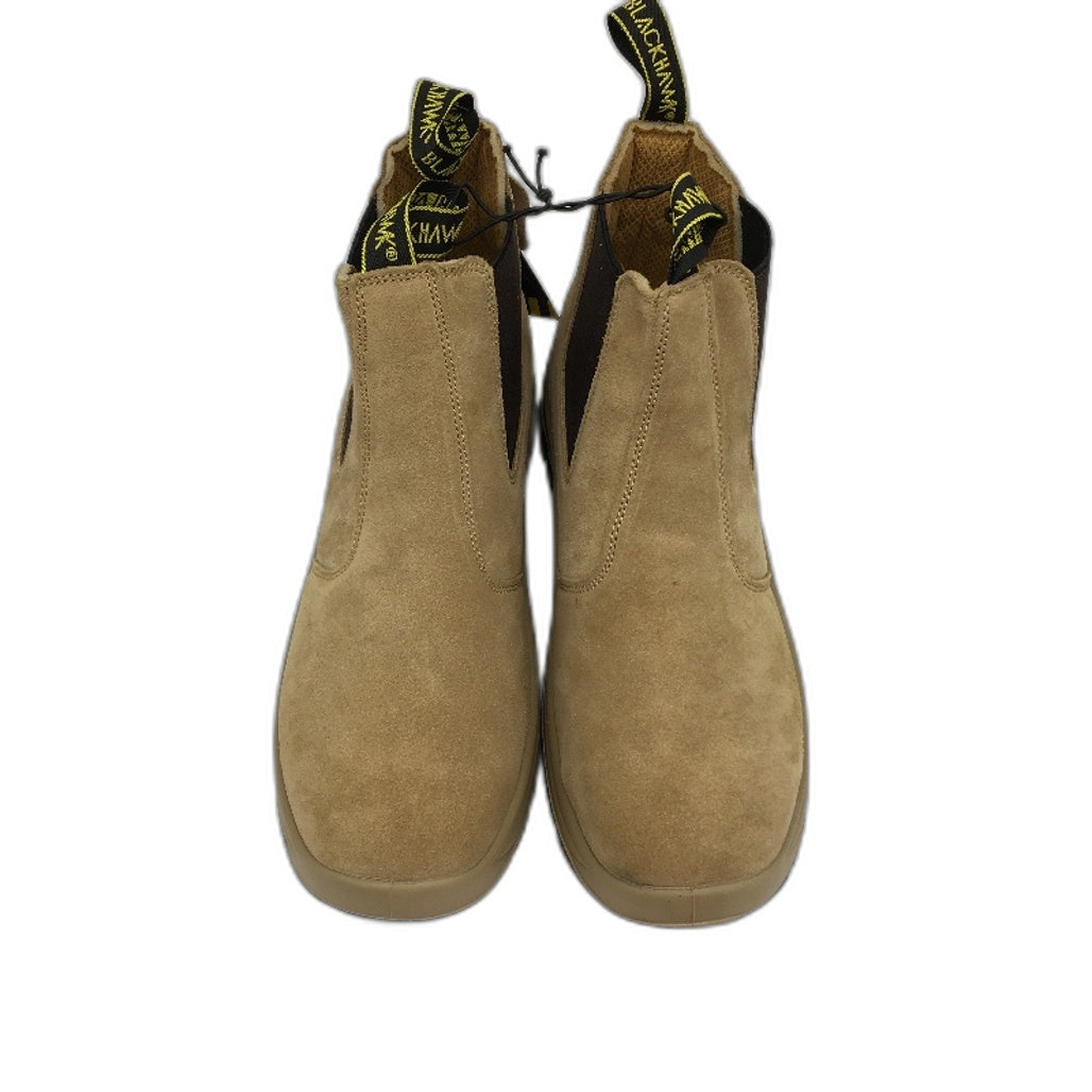 Blackhawk Pull Up Steel Toe Cap Safety Boots Suede Wheat Mens Size 11 NEW