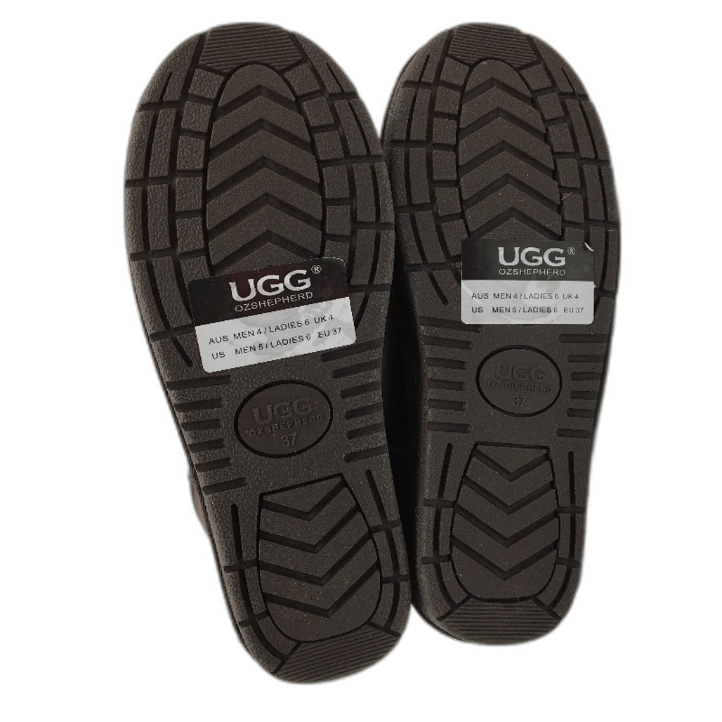 UGG Boots Australian Double Face Sheepskin Chocolate Unisex Size EU 37 M4 L6 NEW