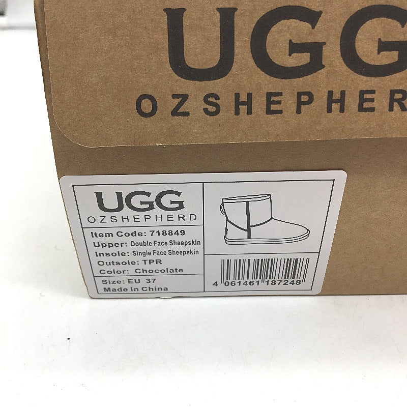 UGG Boots Australian Double Face Sheepskin Chocolate Unisex Size EU 37 M4 L6 NEW