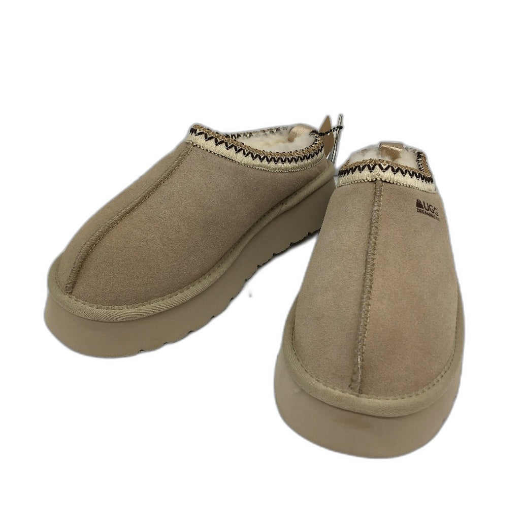 UGG Dream Merino Sheepskin Sand Thick Sole Slippers Ladies Size 10 EUR 41 NEW