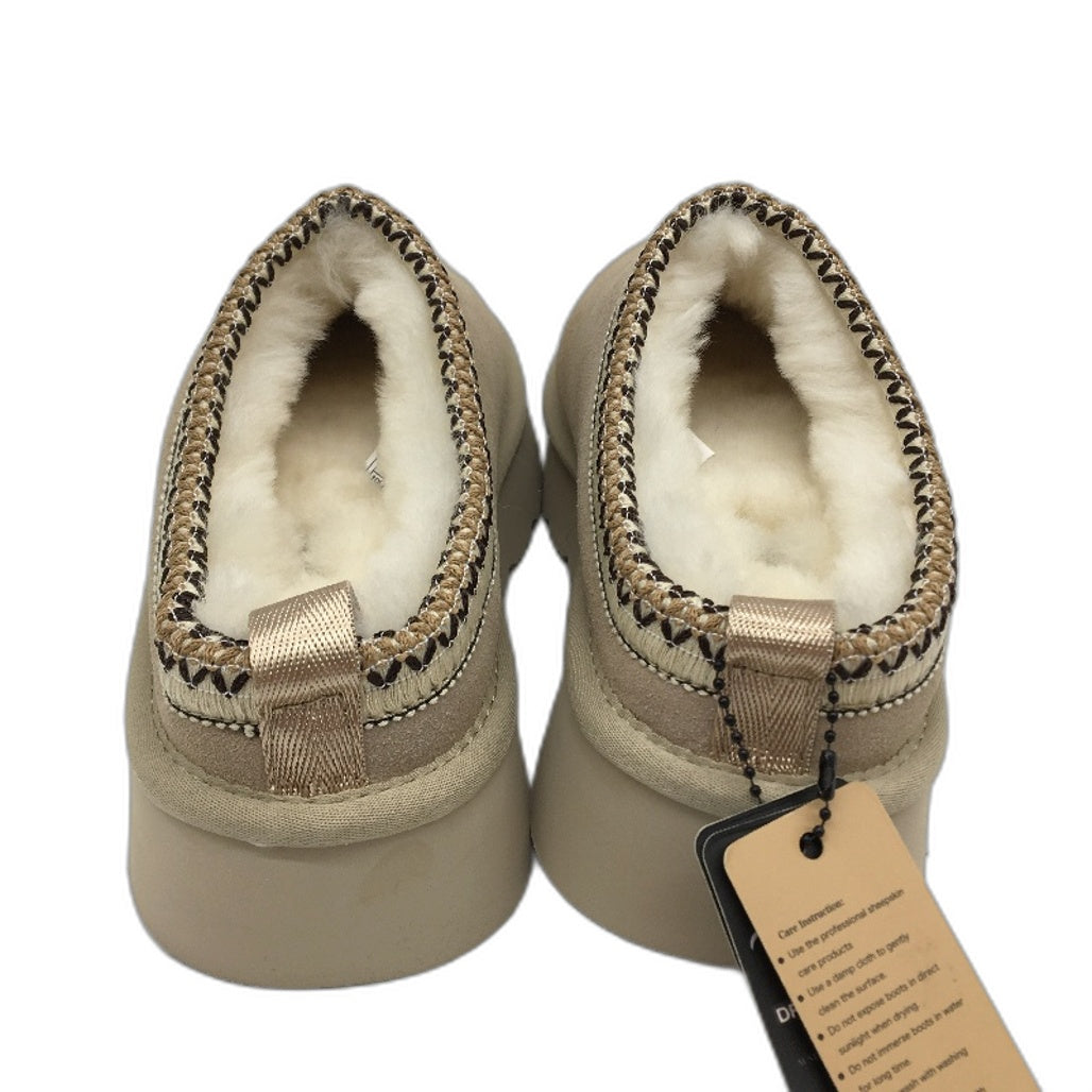 UGG Dream Merino Sheepskin Sand Thick Sole Slippers Ladies Size 10 EUR 41 NEW