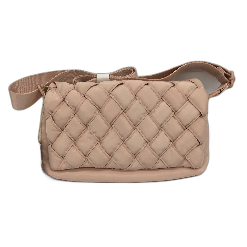 Serra Pink Quilted Crossbody Bag With Adjustable Straps Magnetic Closure New