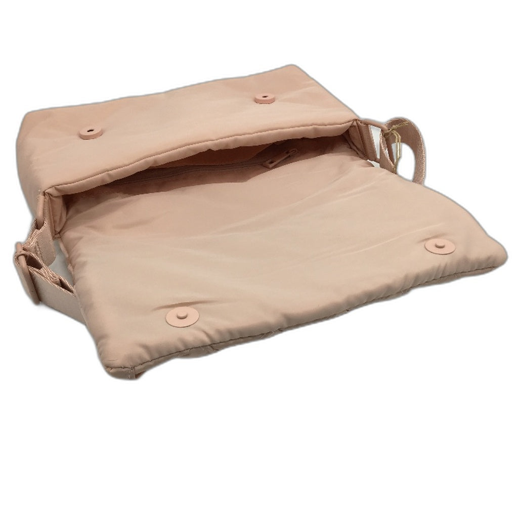 Serra Pink Quilted Crossbody Bag With Adjustable Straps Magnetic Closure New