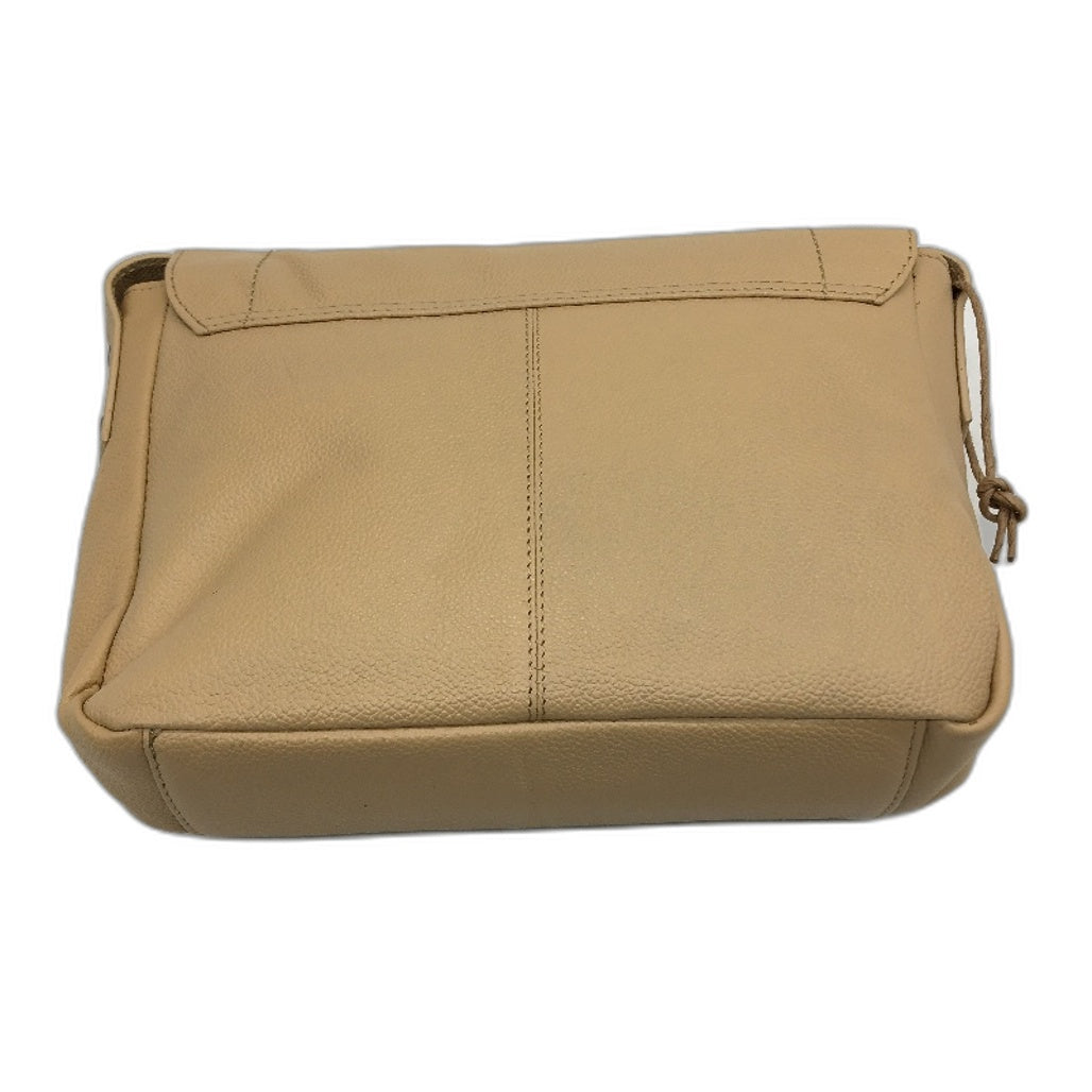 Serra Leather Minimalist Style Crossbody Bag With Adjustable Strap Tan Brown NEW