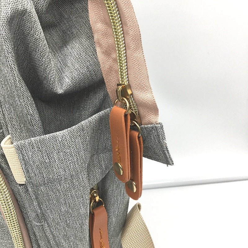 Fexkean Baby Diaper Backpack Mummy Travel Changing Bag With Foldable Bed NEW