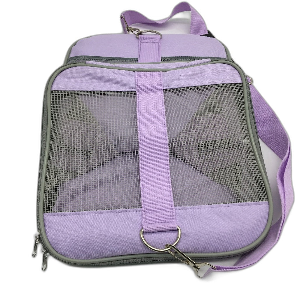 Bella&Pal Cat Dog Carrier Collapsible Small Pet Travel Cage Under 16 Lbs Purple