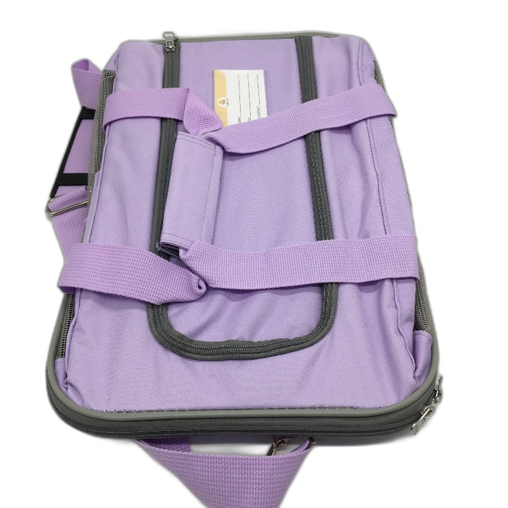 Bella&Pal Cat Dog Carrier Collapsible Small Pet Travel Cage Under 16 Lbs Purple