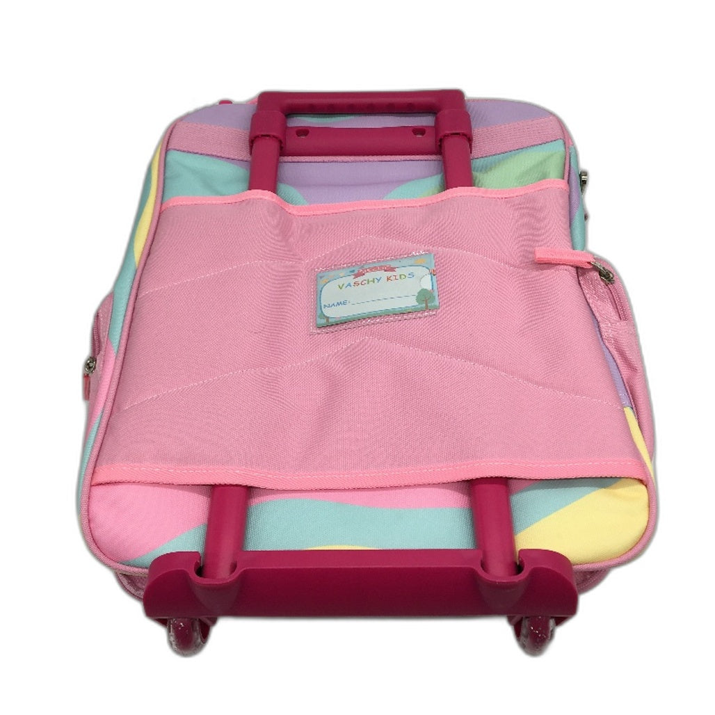 Vaschy Kids Travel Luggage Foldable Suitcase With Wheels 18 Inch Pink Unicorn