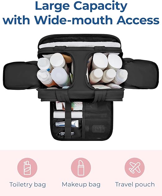 Bagsmart Travel Toiletry Makeup Cosmetic Bag Lightweight Large Capacity NEW