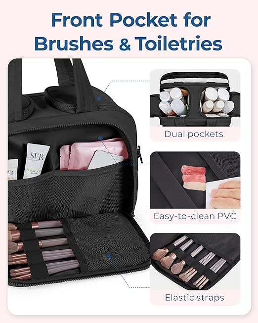 Bagsmart Travel Toiletry Makeup Cosmetic Bag Lightweight Large Capacity NEW