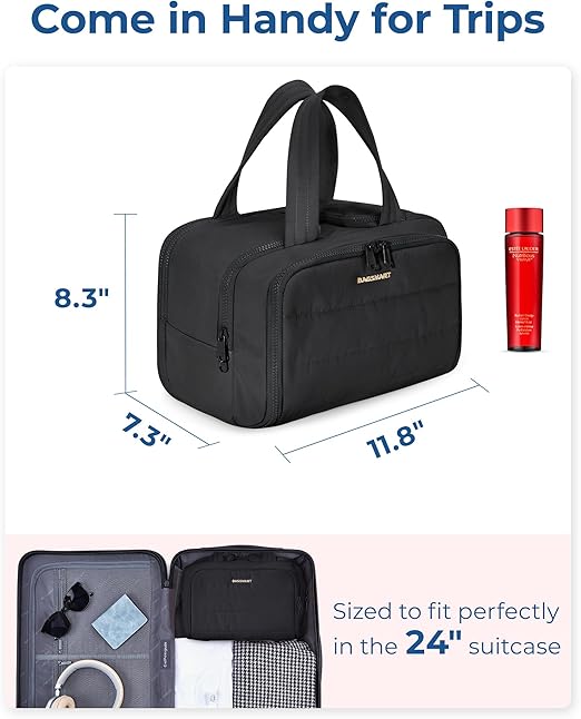 Bagsmart Travel Toiletry Makeup Cosmetic Bag Lightweight Large Capacity NEW