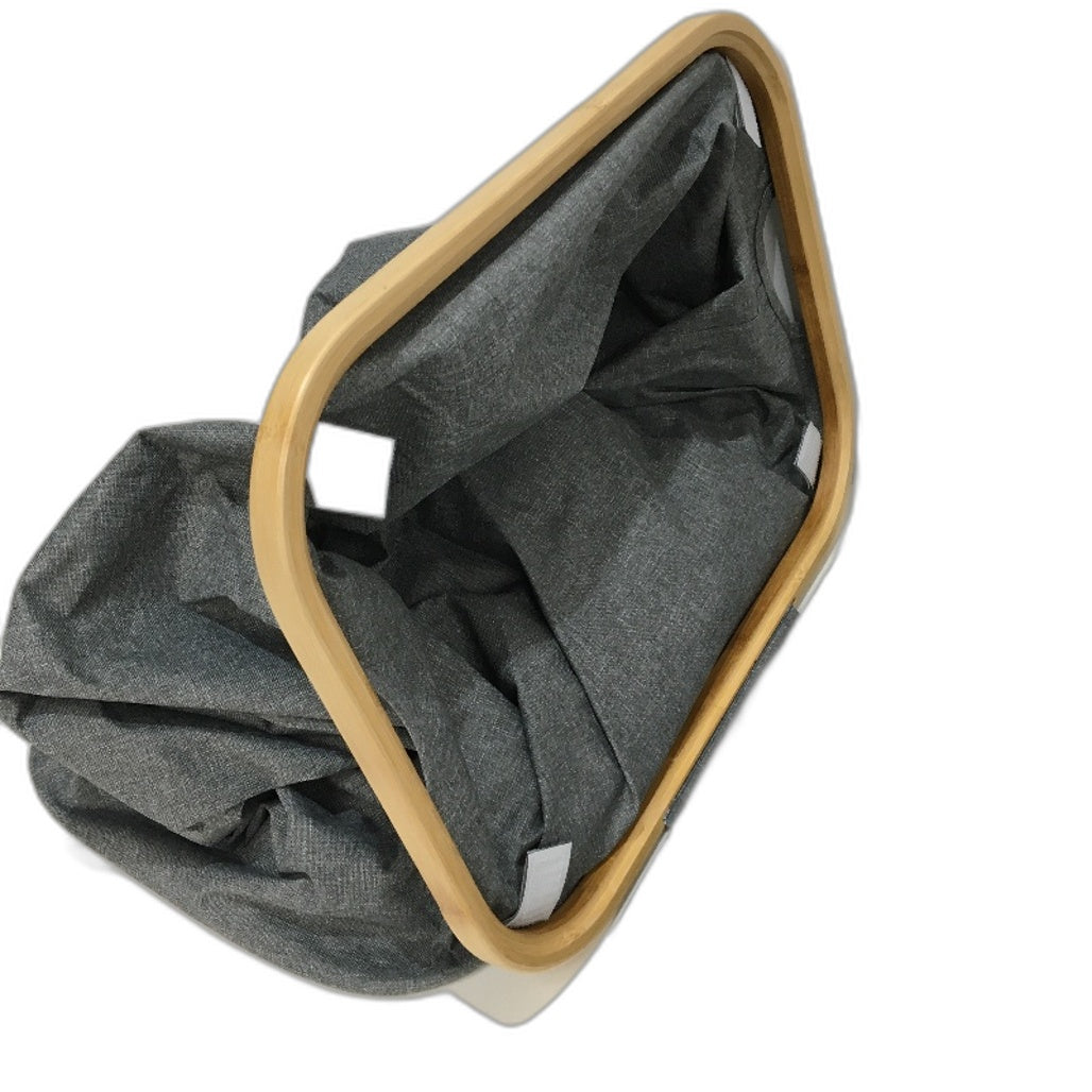 Laundry Hamper Basket Bin With Lid Freestanding Collapsible Removeable Inner Bag