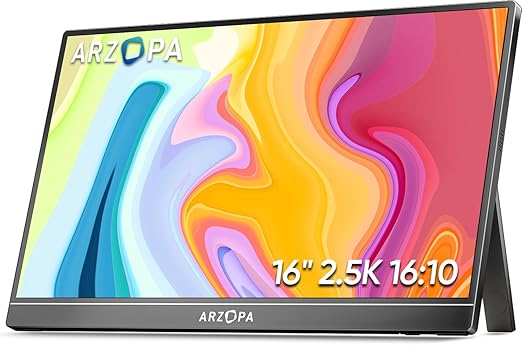 Arzopa Z1RC 16 Inch 2.5K 16:10 HDR HDMI Type-C Lightweight Portable Monitor NEW