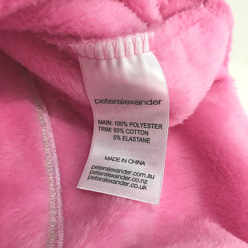 Peter Alexander Bunny Dog Fluffy Soft Fleecey Pink Hoodie Size Medium NEW