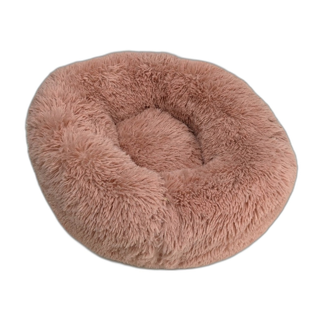 Petplay Soft And Cozy Pink Pet Calming Bed For Cat Dog Removable Washable Cover