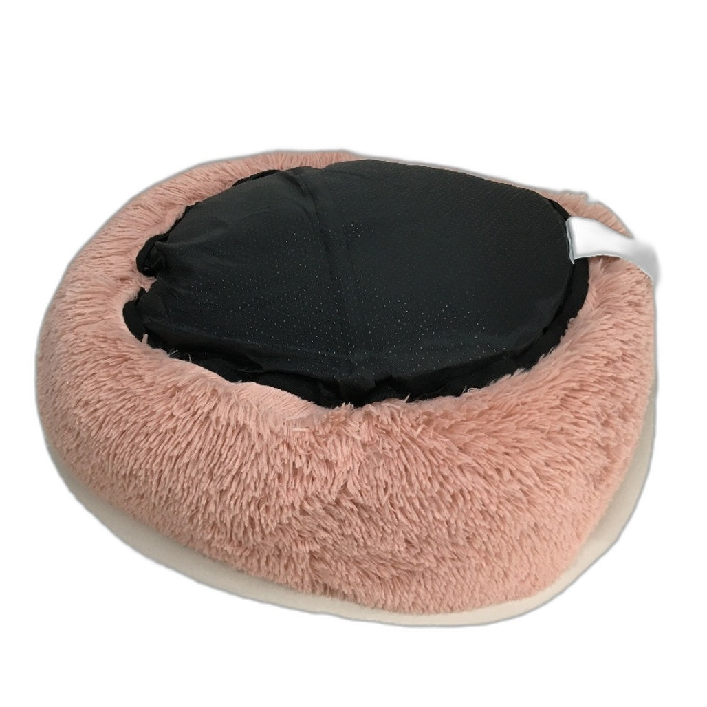 Petplay Soft And Cozy Pink Pet Calming Bed For Cat Dog Removable Washable Cover
