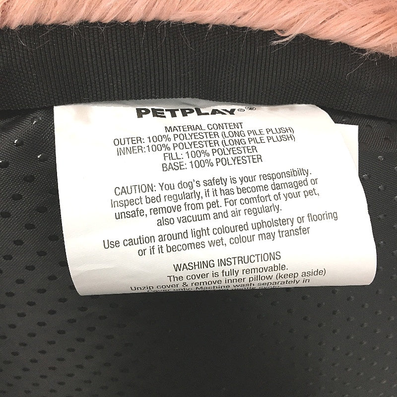 Petplay Soft And Cozy Pink Pet Calming Bed For Cat Dog Removable Washable Cover