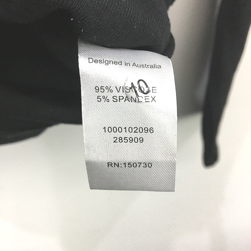 Alice In The Eve Black Soft Long Sleeve Playsuit Tie Front Ladies Size Medium