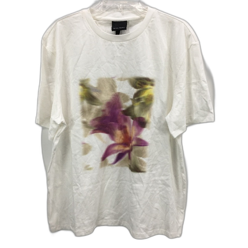 Alice In The Eve Zayla Floral Oversized Tee White Blur Image Ladies Size M/L