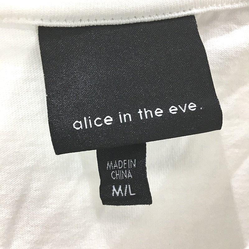 Alice In The Eve Zayla Floral Oversized Tee White Blur Image Ladies Size M/L