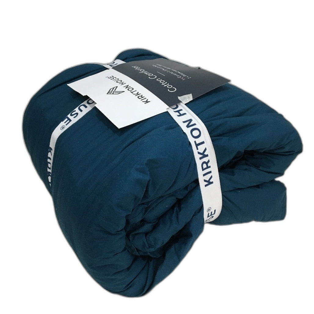 Kirkton House Teal Cotton Coverlet Set Queen/King Size Inc 2 Pilowcases NEW