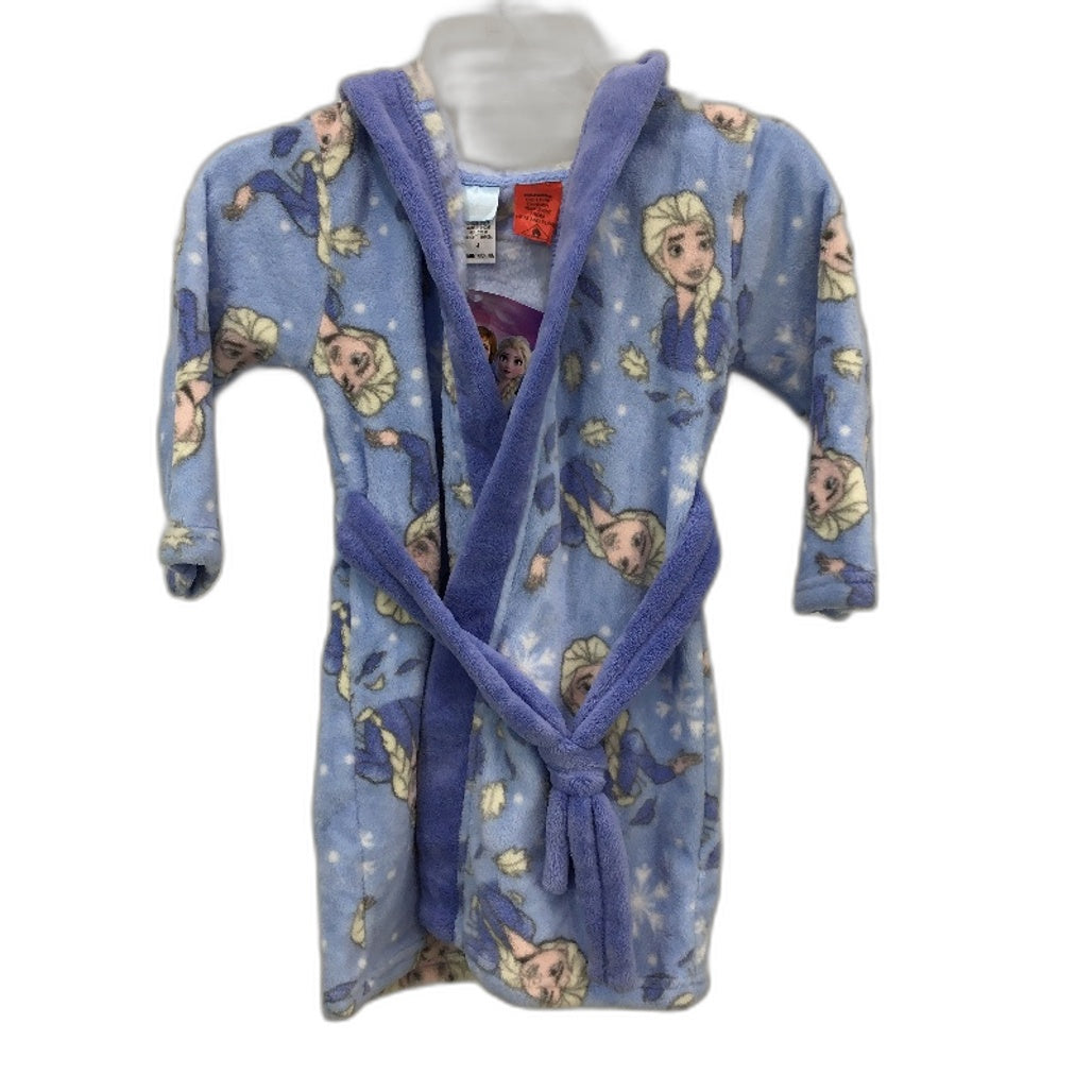 Target Disney Frozen Soft Fleece Purple Dressing Gown Kids Girls Size 4 NEW