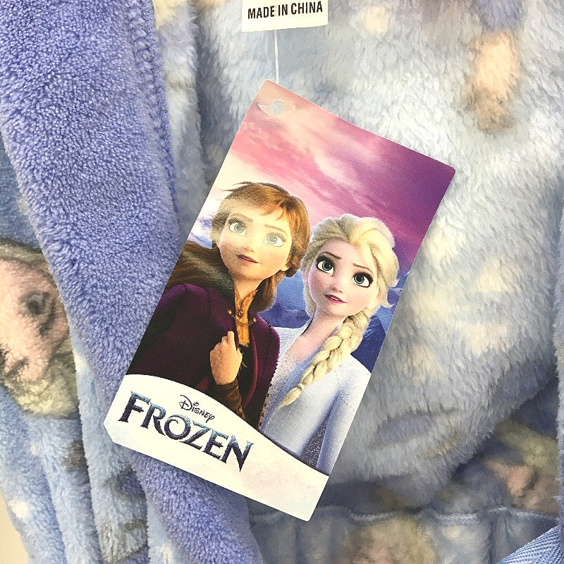 Target Disney Frozen Soft Fleece Purple Dressing Gown Kids Girls Size 4 NEW