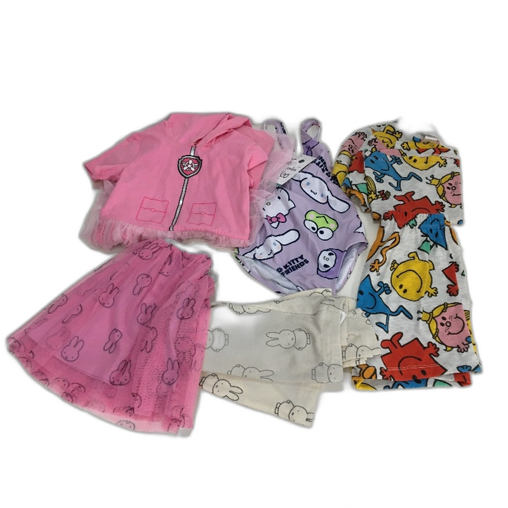 Target 7 Piece Miffy Hello Kitty Mixed Character Clothing Pack Girls Size 4 NEW