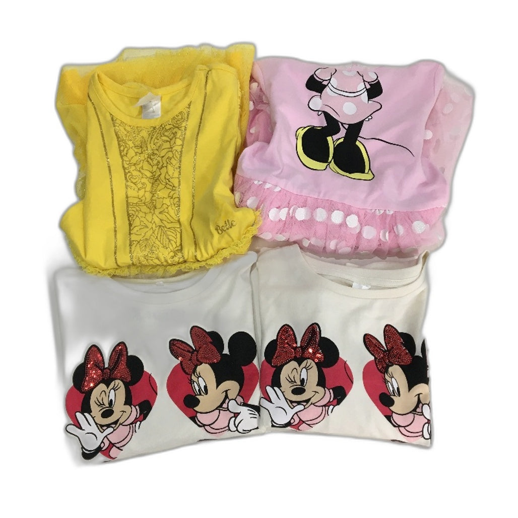 Target Disney Minnie Mouse & Belle Yellow Dress Clothing Pack Girls Size 4 NEW