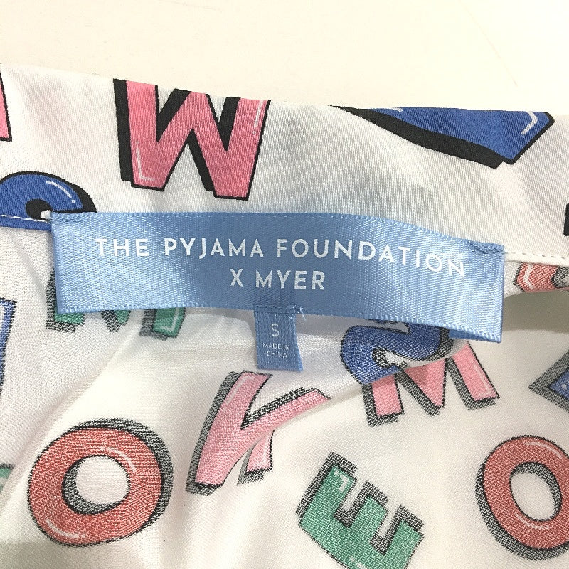 Pyjama Foundation x Myer Alphabet Cotton Shortie PJ Set Ladies Size S NEW