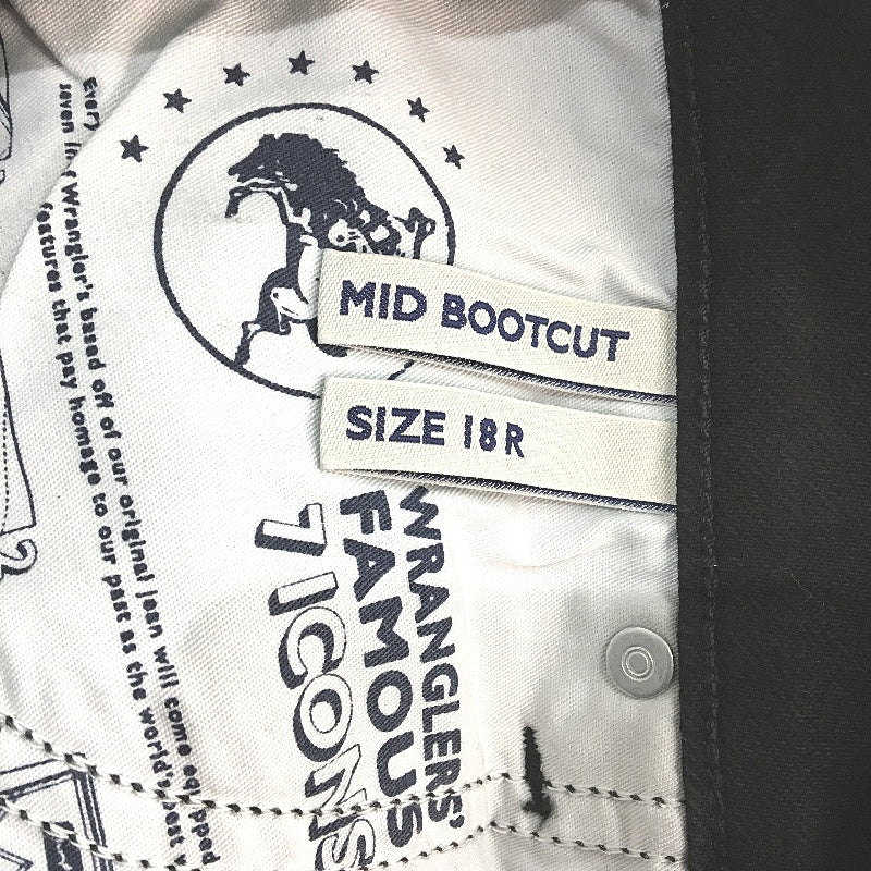 Wrangler Classics Black Mid Waist Bootcut Denim Jeans Ladies Size 18 NEW