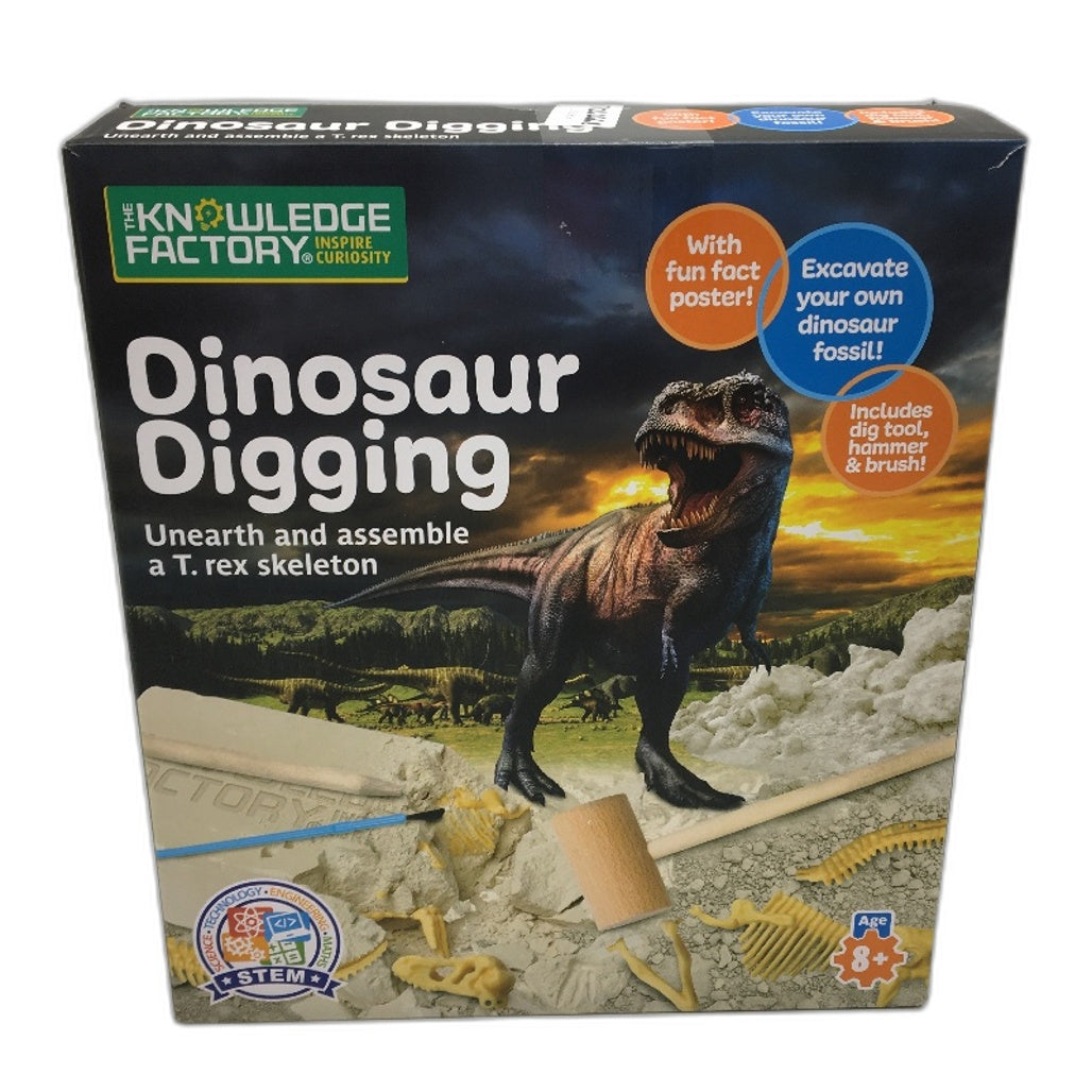 The Knowledge Factory Dinosaur Digging T Rex Skeleton Archeology Kit NEW