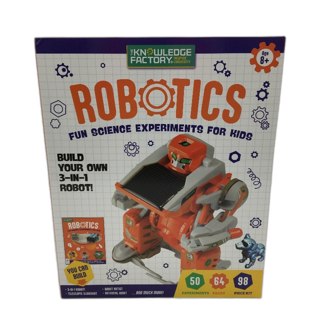 The Knowledge Factory Robotics Build Your Own 3 in 1 Robot for Ages 8 Plus NEW