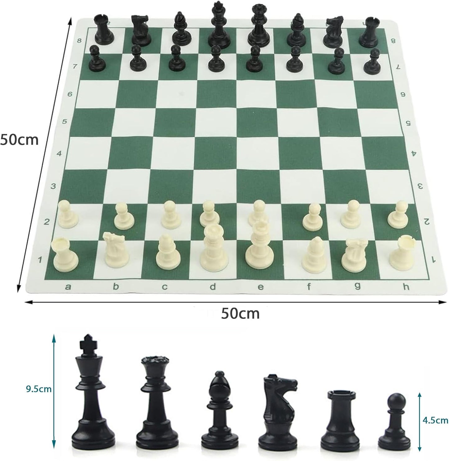Beauties Factory Roll Up Portable Chess Set with Carry Case 50x50cm NEW