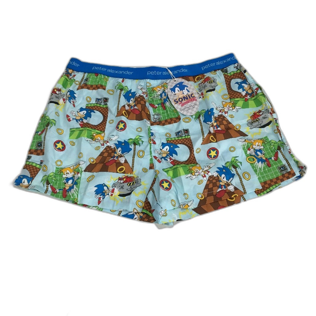 Peter Alexander Sonic the Hedgehog Green Hill Zone Boxers Mens Size Large NEW