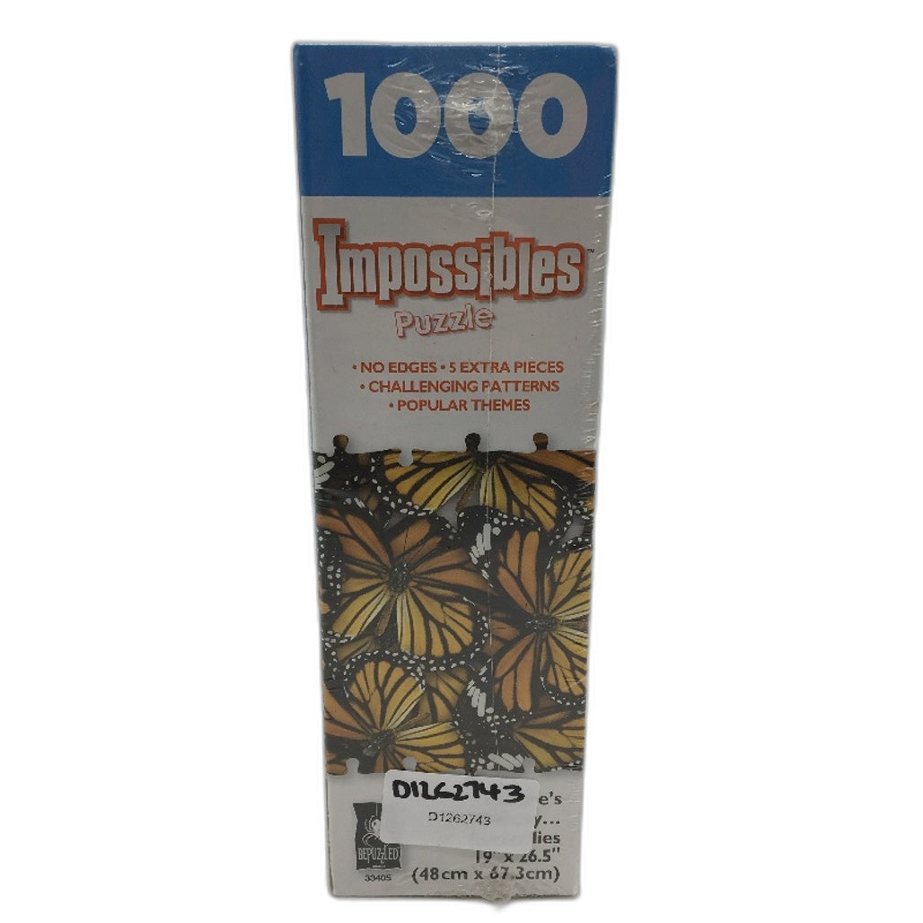 Bepuzzled Impossibles No Edge Butterflies 1000 Piece Jigsaw Puzzle Ages 12+ NEW