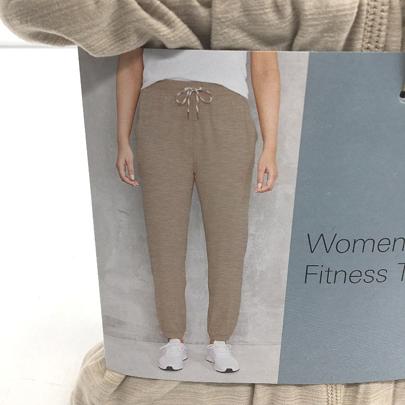 Crane Performance Womens Fitness Beige Lightweight Track Pants Size XL NEW