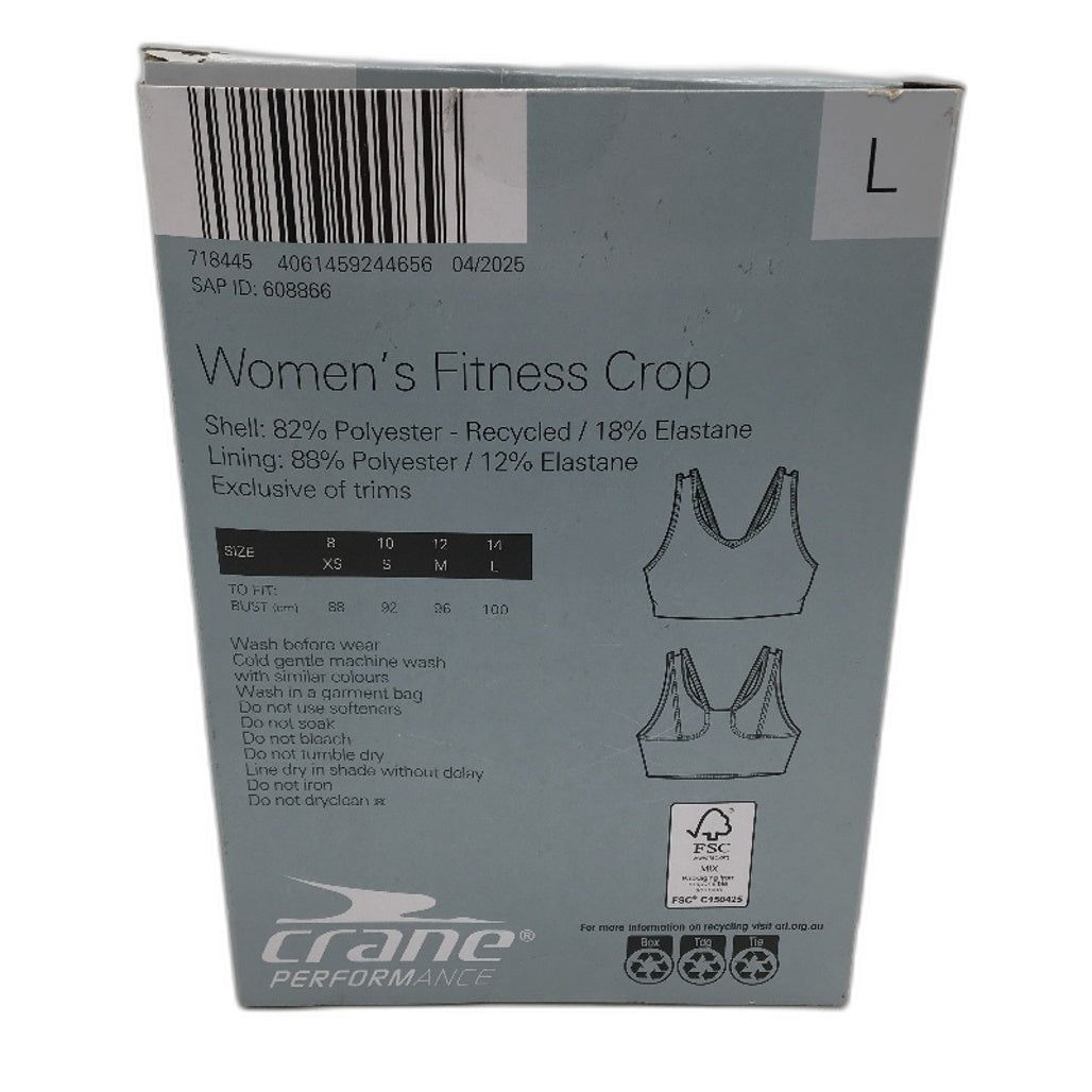Crane Performance 2 Pack Brown Burgandy Activewear Fitness Tops Ladies Sze L NEW