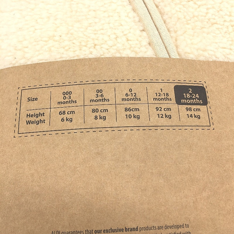 Lily & Dan Tan Infant Teddy Coverall One Piece Suit Babies Sze 2 18-24 Month NEW