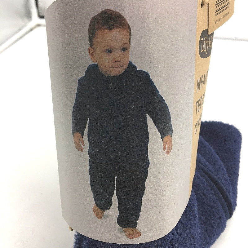 Lily & Dan Navy Blue Teddy Coverall One Piece Suit Babies Size 000 0-3 Month NEW