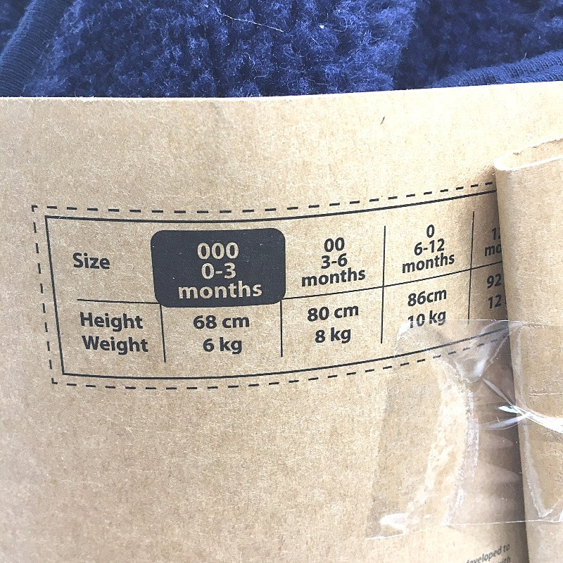 Lily & Dan Navy Blue Teddy Coverall One Piece Suit Babies Size 000 0-3 Month NEW