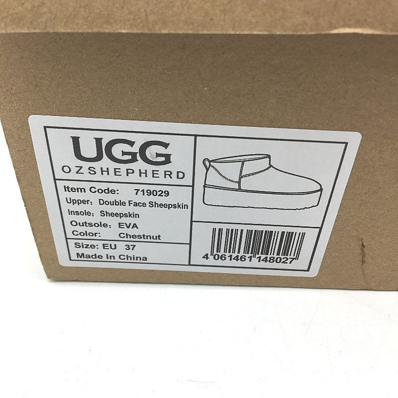 UGG Thick Bottom EVA Chesnut Ankle Bootie Slippers Unisex Size L6  M4 EU37 NEW