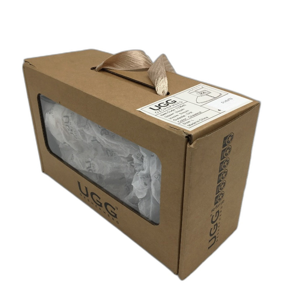 UGG Oz Shepherd Baby Toddler Chesnut Tan Sheepskin Wool Booties Size L NEW